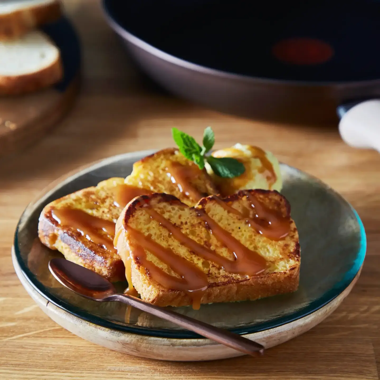 Pain perdu et caramel laitier